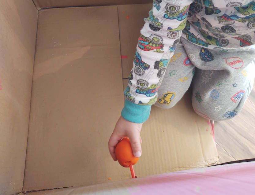straw axel with play dough to turn it